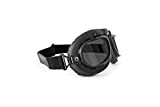 Bertoni Occhiali Moto Vintage AF195C Nero Opaco Lente fumo Antiappannante Antifog - Maschera Moto da...