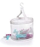 Domopak Living Cestino portamollette + 20 mollette, Bianco, Diametro 20 cm x 19 cm