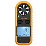 Proster Anemometro Digitale LCD Misuratore Velocità Vento Tester Velocità Flusso Aria Termometro...
