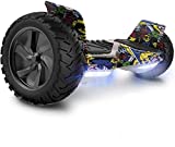 GeekMe Hoverboard Scooter Elettrico Fuoristrada Scooter Auto bilanciamento con Potente Motore LED...