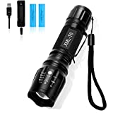 JUNKER Torcia LED,Torce Alta Potenza Militare,2000 Lumen Super Luminoso XML-T6 Torcia...