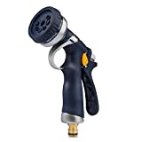 VOXON Pistola a Spruzzo con Tubo Flessibile per Giardino in Metallo, 9 Modelli Regolabili, Ugello...