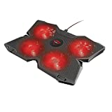 Trust GXT 278 Base di Raffreddamento per Laptop Gaming da 17.3, 4 Ventole Illuminate a Velocità...