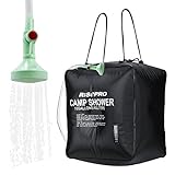 RISEPRO XH07 Doccia solare, serbatoio a borsa da 40 litri, da campeggio, a riscaldamento solare con...
