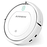 ANNEW Aspirapolvere Robot con Telecomando 3 modalità di Pulizia Anti-Caduta Filtro HEPA- per...