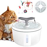Fontanella per Gatti, PewinGo 2L Silenzioso Automatico Fontana per Cani con 4 Giocattoli / Filtro /...
