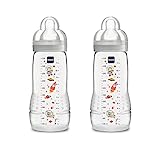 MAM Biberon Easy Active, in Set da 2, con Tettarella Misura 3, Ergonomico, 4+ Mesi, modelli...