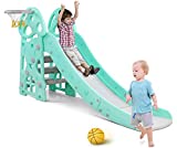 Bamny Scivolo per Bambini Scivolo per Bambini con Canestro Multifunzione, Stabile, Sicura Giocattoli...