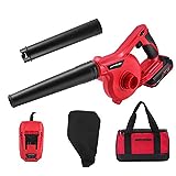 Meterk Soffiatore a Batteria 20V，Soffiatore Aspirafoglie può Essere Utilizzato per Pulire la...