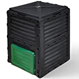 VOUNOT Compostiera da Giardino, 300L Composter da Esterno, Nero