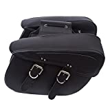 Borse Laterali per Moto Borsa da Moto 2PC PU Impermeabile 1 paio per Harley Davidson Nero