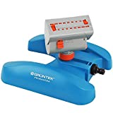 GRÜNTEK Irrigatore da Giardino Oscillante Regolabile con 16 ugelli e Motore Turbo. Mini spruzzatore...