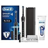 Oral-B Spazzolino Elettrico Ricaricabile Smart 4 4500 CrossAction, 1 Manico Nero Connesso, 3...