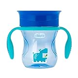 Chicco Perfect Cup Primo Bicchiere per Bambini 200 ml, 1 Tazza Biberon 12+ Mesi per Imparare a Bere,...