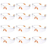 12 Pezzi Occhiali Protettivi da Lavoro Occhiali di Protezione Trasparenti Antiappannamento...