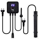 hygger Riscaldatori per Acquario, 300W/500W con Controller LED Digitale e Sonda, Temperatura...