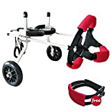 Rimorchio Passeggini per la Riabilitazione delle Zampe Posteriori di Cane, Sedia a Rotelle per Cani...