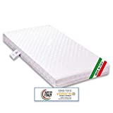 Materasso per culla lettino BIMBO antisoffoco misura 60x120 cm alto 9 cm con rivestimento...