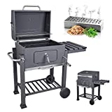 DARDARUGA Barbecue Carbone e Carbonella, Griglia XXL Made in Italy, con affumicatore, vassoio braci...