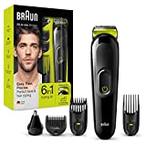 Braun Regolabarba Uomo 6 in 1 Tutto in 1 MGK3021 Rifinitore, Rasoio Elettrico Barba, Tagliacapelli,...