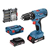 Bosch Professional Sistema 18V Trapano Avvitatore con Percussione GSB 18V-21, incl. batteria 2x2,0...