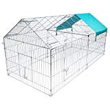 EUGAD Recinto per Conigli Esterno Pollaio Galline in Metallo Recinzione Rete Gabbia per Piccoli...