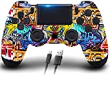 Controller per Ps4,con telecomando per giochi a doppia vibrazione-600 mAh,Somatosensoriale a 6...