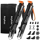 Anykuu Bastoni Trekking Bastoncini da Trekking 2 Pezzi Con Antiurto e Sistema di Blocco Rapido...