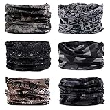 Soxtome 6 Pezzi Multiuso Fascia Bandana Elastica Scaldacollo Foulard Protezione UV per Ciclismo...